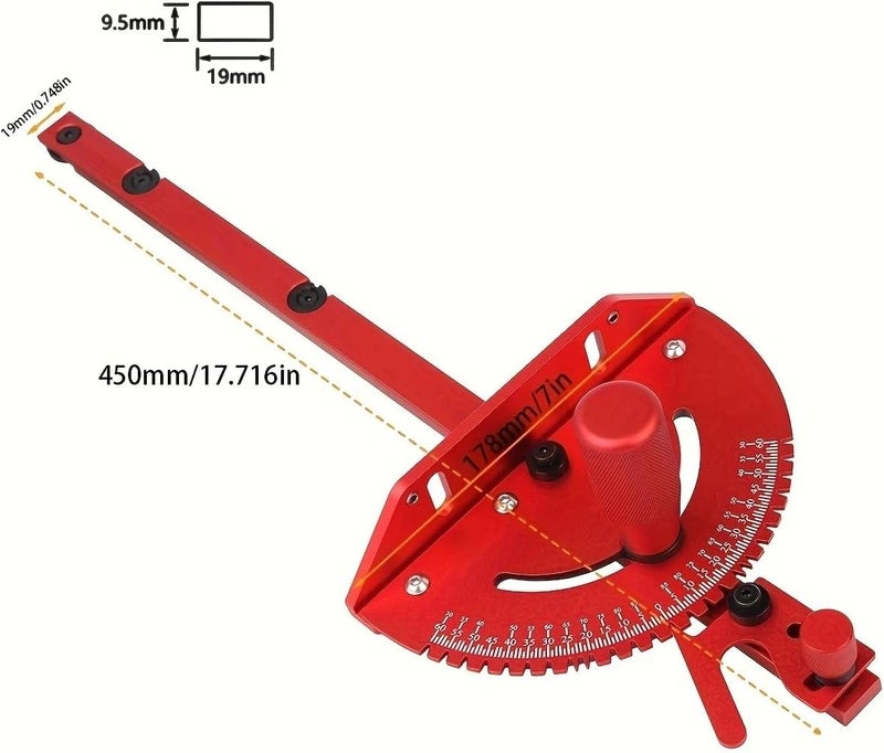 JCFANTS Store Precision Miter Gauge for Maximum Stock Support and a Repetitive Cut Flip Stop - Image 3